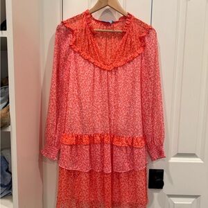 Draper James Vibrant Red Floral Dress